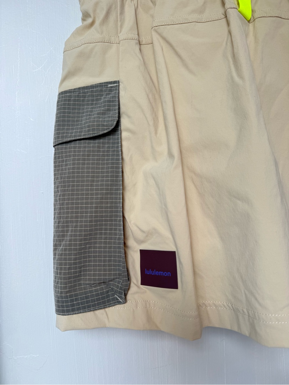 lululemon athletica Beige Athletic Skort with Neon Green Trim - Picture 15 of 15